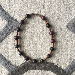 Hand carved beaded necklace